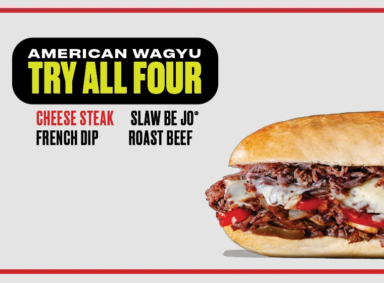 Try all four of our american wagyu subs