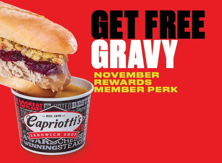 Get free gravy! Our November rewards member perk.